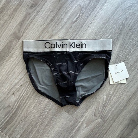 Calvin Klein Other - Calvin Klein | Brushed Microfiber Stretch Hip Brief in Black Logo Print (Small)